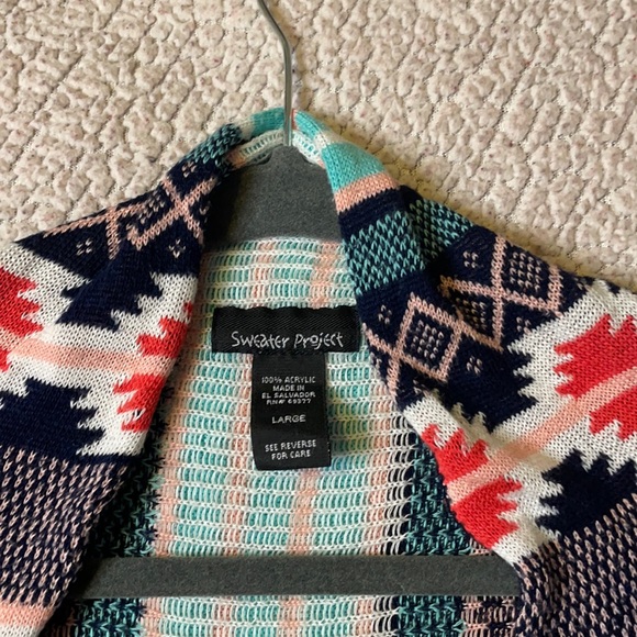 Colorful Geo Pattern Cardigan! - Picture 4 of 4